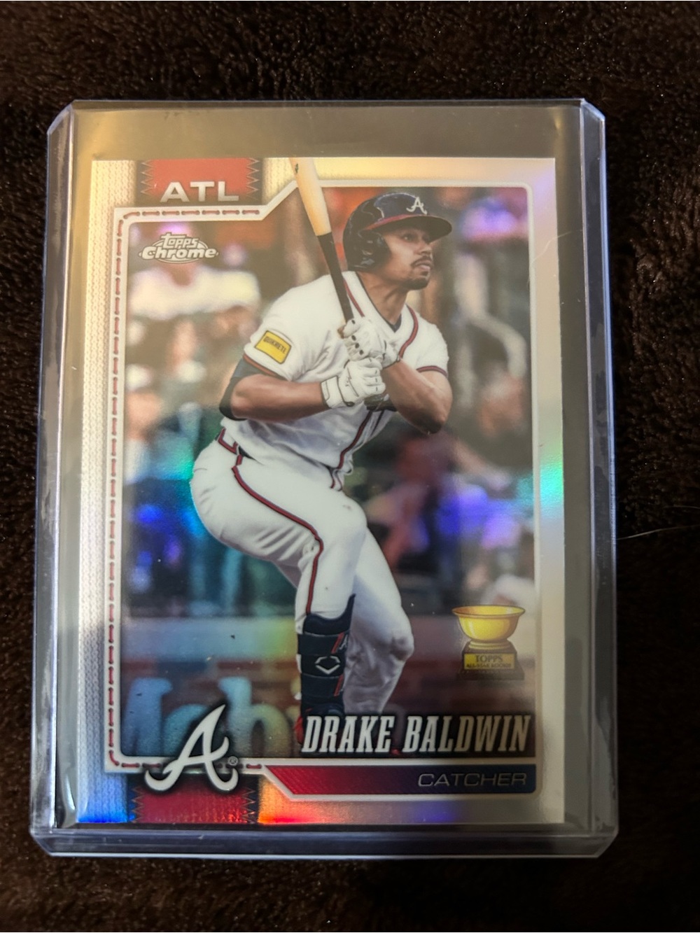 Topps Chrome Baseball Card - White, Red, Black